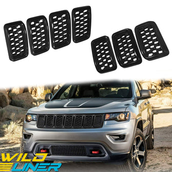 Honeycomb Mesh Front Grill Inserts Kits For Jeep Grand Cherokee 2017-2021