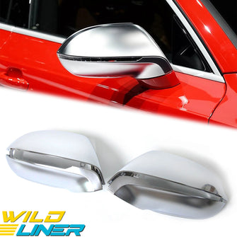 Matte Chrome Mirror Caps for Audi A7 S7 RS7 C7 2012-2018