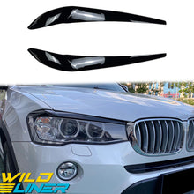 WildLiner Headlight Eyelid Cover Trim Eyebrow for BMW X3 F25 X4 F26 2014-2017