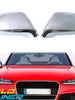 For 12-18 Audi A7 C7 S7 RS7 Matte Chrome Mirorr Cover Caps Replacement With Lane Assist mc38